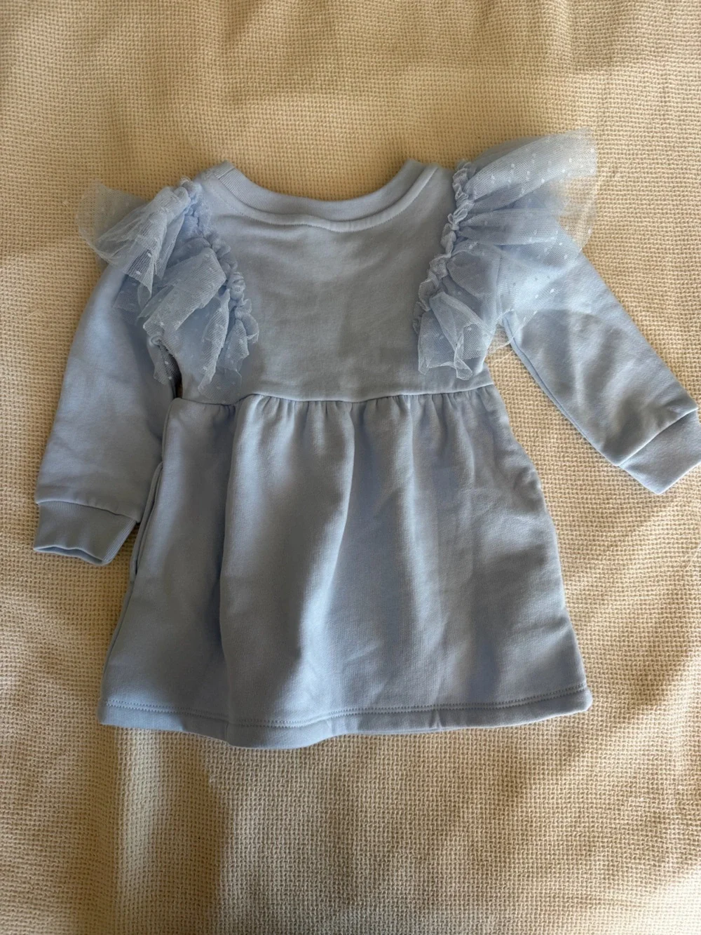 Gap Baby NWT Baby & Toddler Light Blue Tulle Sweatshirt Dress